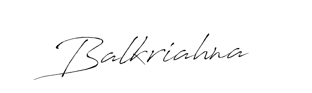 Balkriahna stylish signature style. Best Handwritten Sign (Antro_Vectra) for my name. Handwritten Signature Collection Ideas for my name Balkriahna. Balkriahna signature style 6 images and pictures png