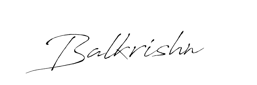 Design your own signature with our free online signature maker. With this signature software, you can create a handwritten (Antro_Vectra) signature for name Balkrishn. Balkrishn signature style 6 images and pictures png