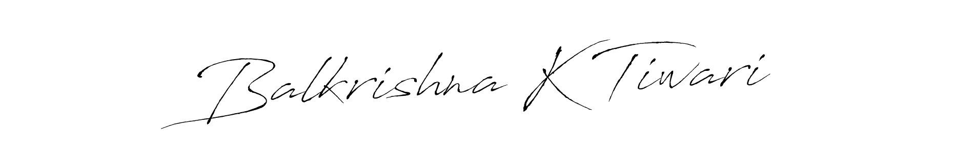 Also we have Balkrishna K Tiwari name is the best signature style. Create professional handwritten signature collection using Antro_Vectra autograph style. Balkrishna K Tiwari signature style 6 images and pictures png