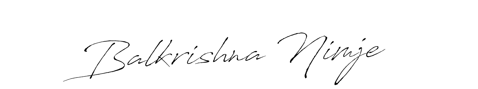 Balkrishna Nimje stylish signature style. Best Handwritten Sign (Antro_Vectra) for my name. Handwritten Signature Collection Ideas for my name Balkrishna Nimje. Balkrishna Nimje signature style 6 images and pictures png