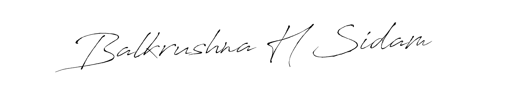 Balkrushna H Sidam stylish signature style. Best Handwritten Sign (Antro_Vectra) for my name. Handwritten Signature Collection Ideas for my name Balkrushna H Sidam. Balkrushna H Sidam signature style 6 images and pictures png