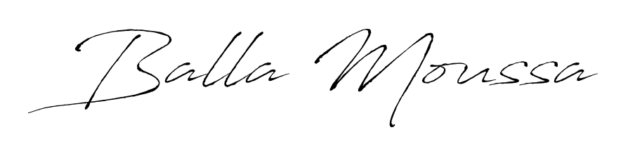 The Antro_Vectra handwriting style adds charm and authenticity to name Balla Moussa. A wonderful choice for personal thank-you notes. Balla Moussa signature style 6 images and pictures png