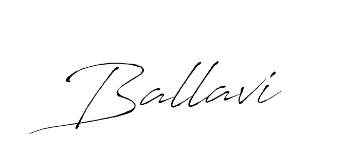 Design your own signature with our free online signature maker. With this signature software, you can create a handwritten (Antro_Vectra) signature for name Ballavi. Ballavi signature style 6 images and pictures png