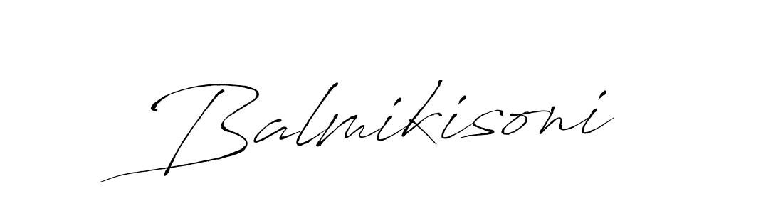 Make a beautiful signature design for name Balmikisoni. With this signature (Antro_Vectra) style, you can create a handwritten signature for free. Balmikisoni signature style 6 images and pictures png