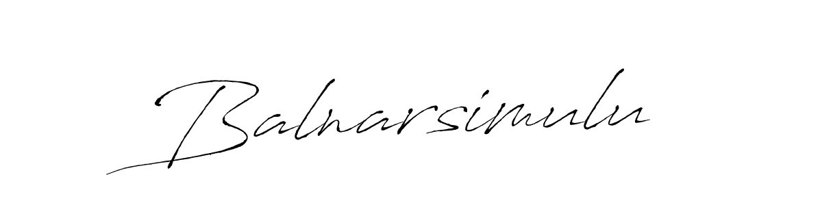 Make a beautiful signature design for name Balnarsimulu. With this signature (Antro_Vectra) style, you can create a handwritten signature for free. Balnarsimulu signature style 6 images and pictures png