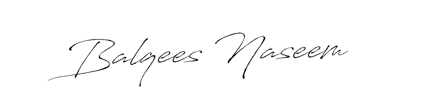 Use a signature maker to create a handwritten signature online. With this signature software, you can design (Antro_Vectra) your own signature for name Balqees Naseem. Balqees Naseem signature style 6 images and pictures png