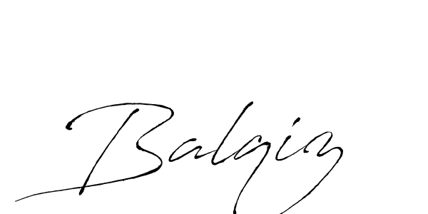 Design your own signature with our free online signature maker. With this signature software, you can create a handwritten (Antro_Vectra) signature for name Balqiz. Balqiz signature style 6 images and pictures png