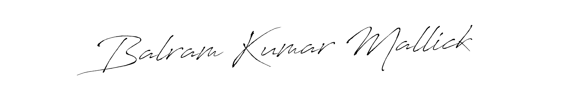 How to make Balram Kumar Mallick name signature. Use Antro_Vectra style for creating short signs online. This is the latest handwritten sign. Balram Kumar Mallick signature style 6 images and pictures png