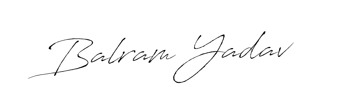 Design your own signature with our free online signature maker. With this signature software, you can create a handwritten (Antro_Vectra) signature for name Balram Yadav. Balram Yadav signature style 6 images and pictures png