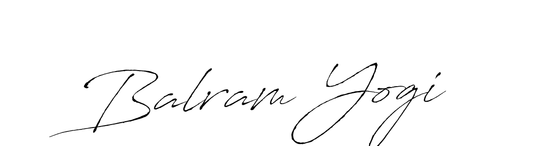 Design your own signature with our free online signature maker. With this signature software, you can create a handwritten (Antro_Vectra) signature for name Balram Yogi. Balram Yogi signature style 6 images and pictures png