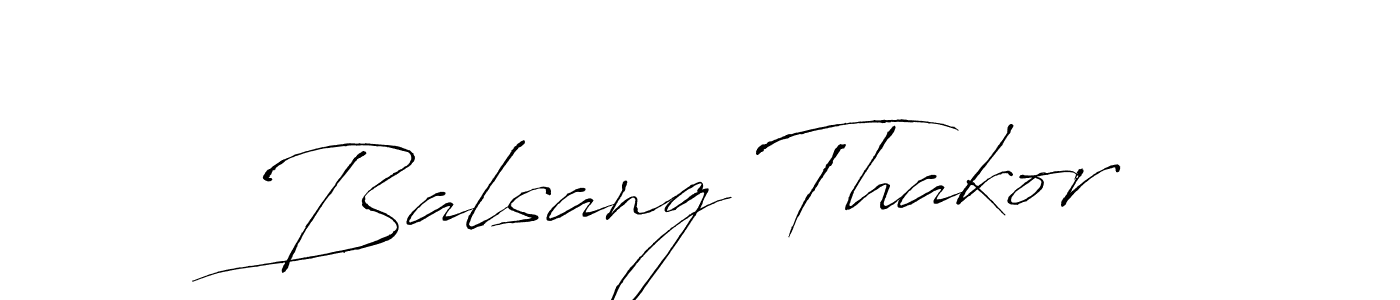 The best way (Antro_Vectra) to make a short signature is to pick only two or three words in your name. The name Balsang Thakor include a total of six letters. For converting this name. Balsang Thakor signature style 6 images and pictures png