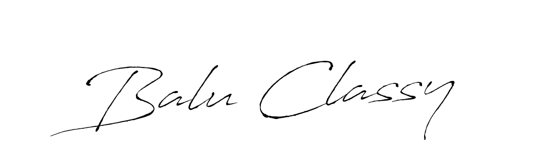 The best way (Antro_Vectra) to make a short signature is to pick only two or three words in your name. The name Balu Classy include a total of six letters. For converting this name. Balu Classy signature style 6 images and pictures png