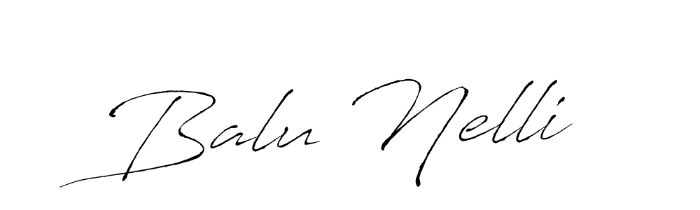 Balu Nelli stylish signature style. Best Handwritten Sign (Antro_Vectra) for my name. Handwritten Signature Collection Ideas for my name Balu Nelli. Balu Nelli signature style 6 images and pictures png