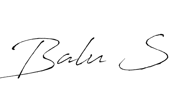 Balu S stylish signature style. Best Handwritten Sign (Antro_Vectra) for my name. Handwritten Signature Collection Ideas for my name Balu S. Balu S signature style 6 images and pictures png