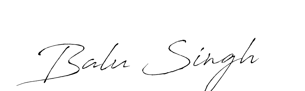 Create a beautiful signature design for name Balu Singh. With this signature (Antro_Vectra) fonts, you can make a handwritten signature for free. Balu Singh signature style 6 images and pictures png