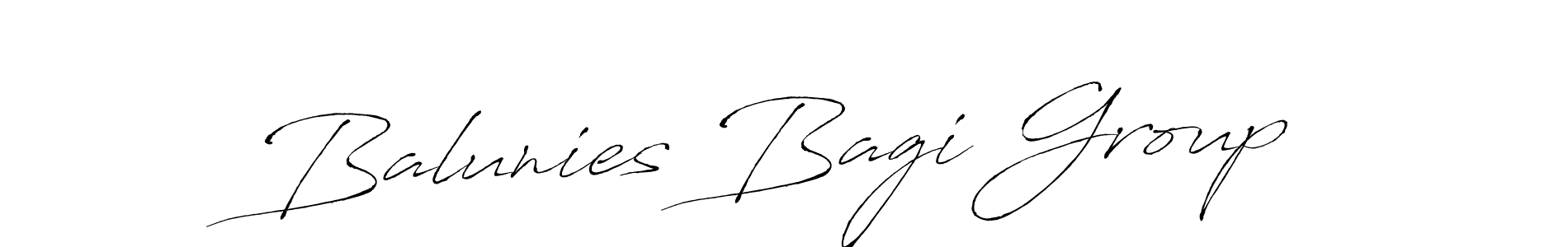 Use a signature maker to create a handwritten signature online. With this signature software, you can design (Antro_Vectra) your own signature for name Balunies Bagi Group. Balunies Bagi Group signature style 6 images and pictures png