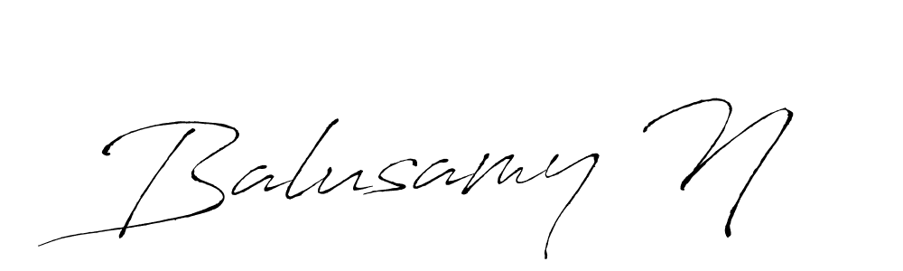 It looks lik you need a new signature style for name Balusamy N. Design unique handwritten (Antro_Vectra) signature with our free signature maker in just a few clicks. Balusamy N signature style 6 images and pictures png