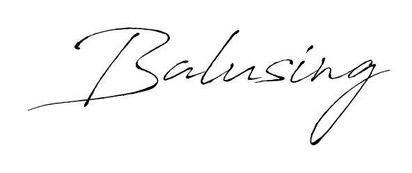 Make a beautiful signature design for name Balusing. With this signature (Antro_Vectra) style, you can create a handwritten signature for free. Balusing signature style 6 images and pictures png