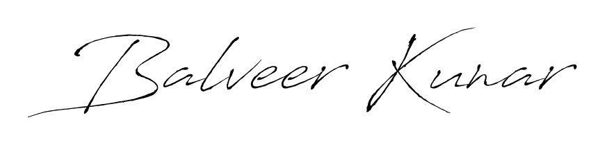 Generate high-definition signature styles for Balveer Kunar. The Antro_Vectra typeface ensures crisp legibility and sophisticated design. Balveer Kunar signature style 6 images and pictures png