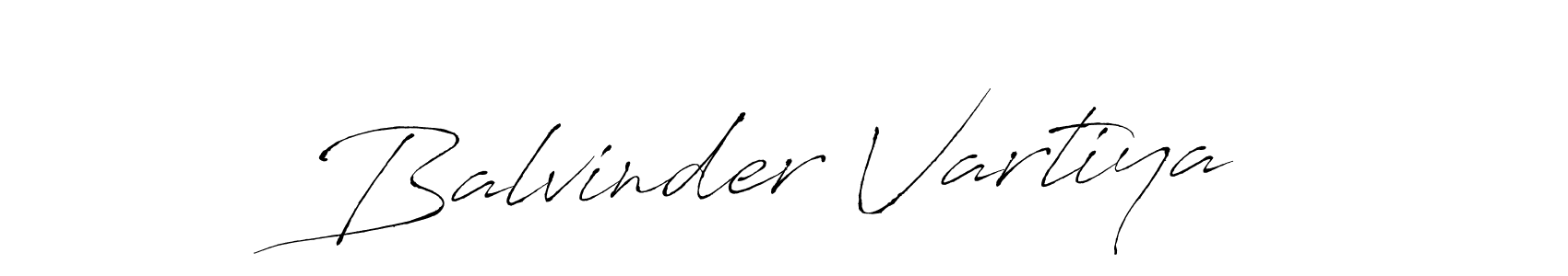 Balvinder Vartiya stylish signature style. Best Handwritten Sign (Antro_Vectra) for my name. Handwritten Signature Collection Ideas for my name Balvinder Vartiya. Balvinder Vartiya signature style 6 images and pictures png