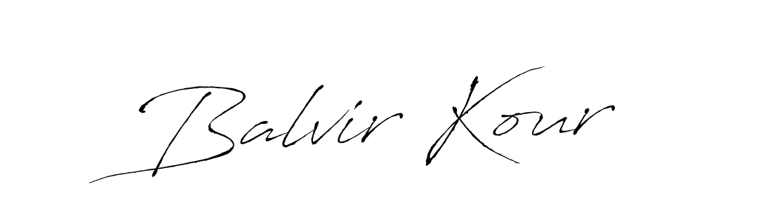 How to make Balvir Kour name signature. Use Antro_Vectra style for creating short signs online. This is the latest handwritten sign. Balvir Kour signature style 6 images and pictures png