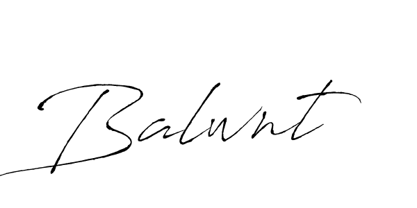 Use a signature maker to create a handwritten signature online. With this signature software, you can design (Antro_Vectra) your own signature for name Balwnt. Balwnt signature style 6 images and pictures png