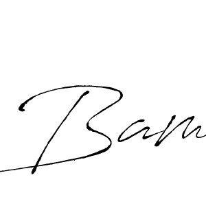 Use a signature maker to create a handwritten signature online. With this signature software, you can design (Antro_Vectra) your own signature for name Bam. Bam signature style 6 images and pictures png