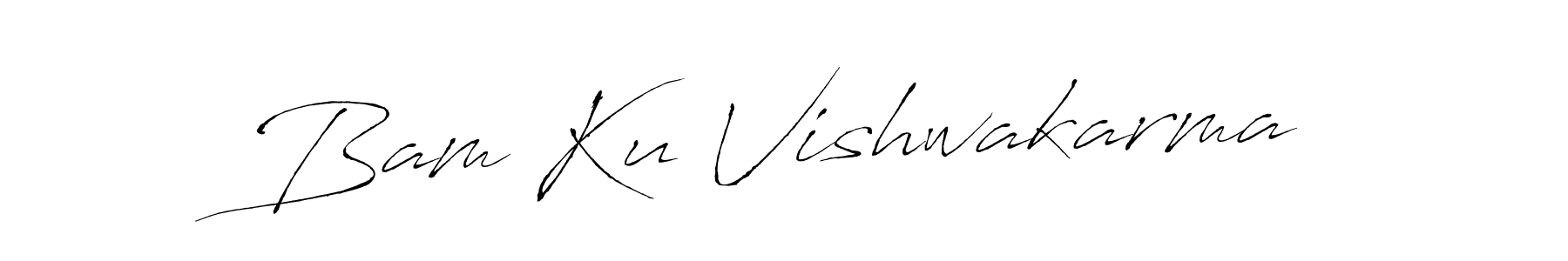 How to make Bam Ku Vishwakarma signature? Antro_Vectra is a professional autograph style. Create handwritten signature for Bam Ku Vishwakarma name. Bam Ku Vishwakarma signature style 6 images and pictures png