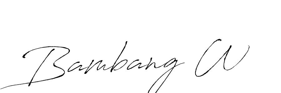 Use a signature maker to create a handwritten signature online. With this signature software, you can design (Antro_Vectra) your own signature for name Bambang W. Bambang W signature style 6 images and pictures png