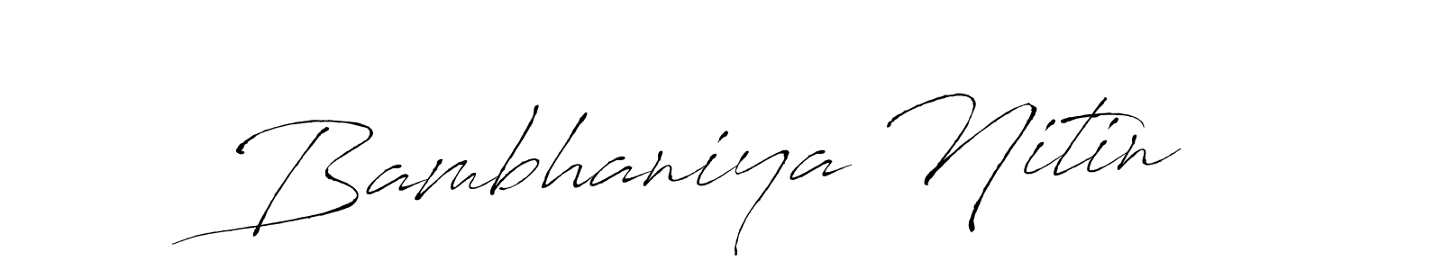 Make a beautiful signature design for name Bambhaniya Nitin. With this signature (Antro_Vectra) style, you can create a handwritten signature for free. Bambhaniya Nitin signature style 6 images and pictures png
