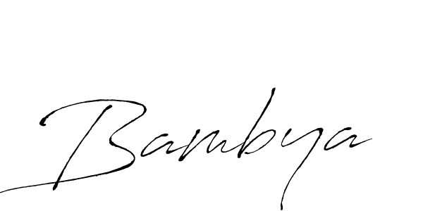 Make a beautiful signature design for name Bambya. With this signature (Antro_Vectra) style, you can create a handwritten signature for free. Bambya signature style 6 images and pictures png