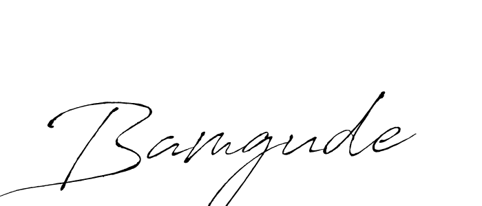 Make a beautiful signature design for name Bamgude. With this signature (Antro_Vectra) style, you can create a handwritten signature for free. Bamgude signature style 6 images and pictures png