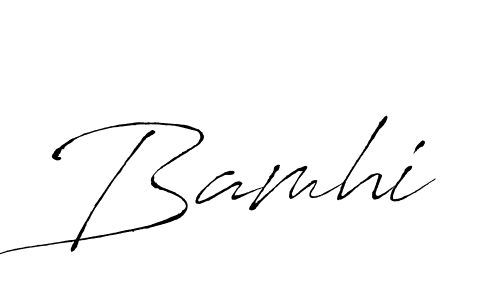 Make a beautiful signature design for name Bamhi. With this signature (Antro_Vectra) style, you can create a handwritten signature for free. Bamhi signature style 6 images and pictures png