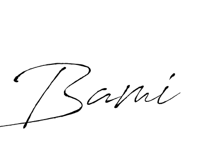 Use a signature maker to create a handwritten signature online. With this signature software, you can design (Antro_Vectra) your own signature for name Bami. Bami signature style 6 images and pictures png