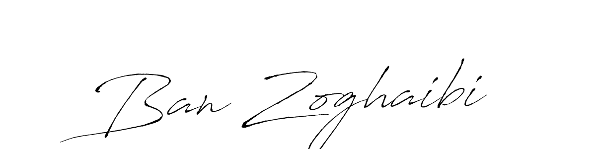 Design your own signature with our free online signature maker. With this signature software, you can create a handwritten (Antro_Vectra) signature for name Ban Zoghaibi. Ban Zoghaibi signature style 6 images and pictures png