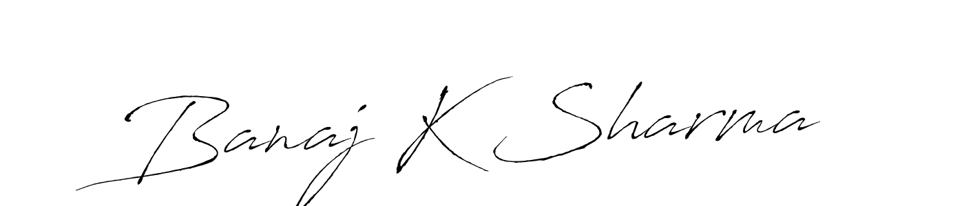 Also we have Banaj K Sharma name is the best signature style. Create professional handwritten signature collection using Antro_Vectra autograph style. Banaj K Sharma signature style 6 images and pictures png