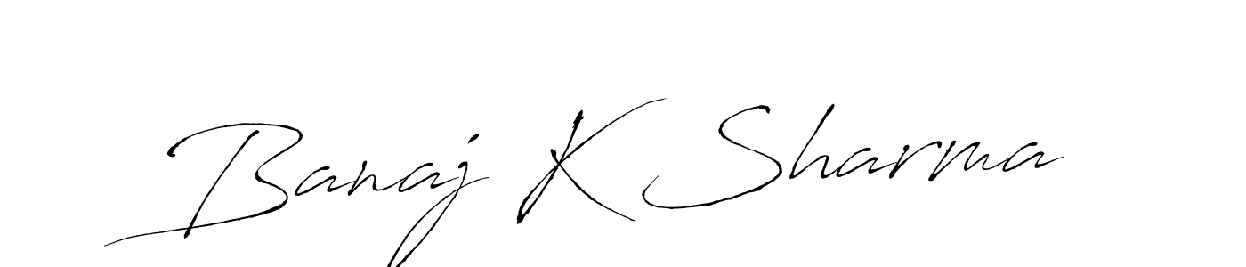 Also we have Banaj K Sharma name is the best signature style. Create professional handwritten signature collection using Antro_Vectra autograph style. Banaj K Sharma signature style 6 images and pictures png