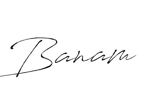 Create a beautiful signature design for name Banam. With this signature (Antro_Vectra) fonts, you can make a handwritten signature for free. Banam signature style 6 images and pictures png