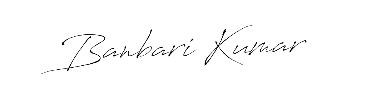 Banbari Kumar stylish signature style. Best Handwritten Sign (Antro_Vectra) for my name. Handwritten Signature Collection Ideas for my name Banbari Kumar. Banbari Kumar signature style 6 images and pictures png