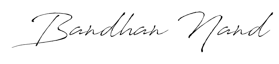 Transform the name Bandhan Nand into a signature masterpiece using Antro_Vectra font. Ideal for photographers, artists, and creators looking for watermarks. Bandhan Nand signature style 6 images and pictures png
