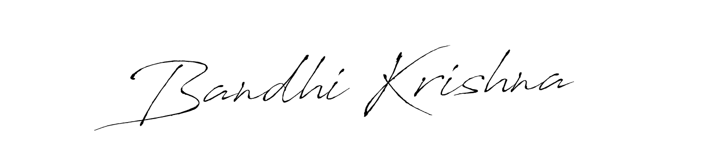 Create a beautiful signature design for name Bandhi Krishna. With this signature (Antro_Vectra) fonts, you can make a handwritten signature for free. Bandhi Krishna signature style 6 images and pictures png
