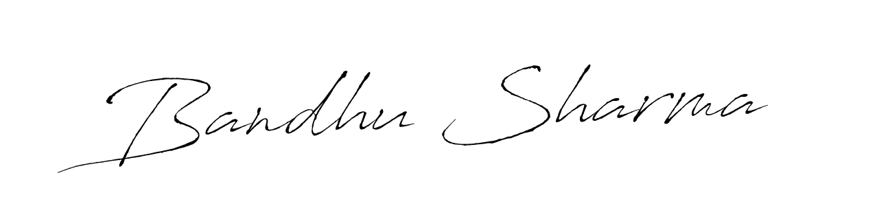 How to make Bandhu Sharma name signature. Use Antro_Vectra style for creating short signs online. This is the latest handwritten sign. Bandhu Sharma signature style 6 images and pictures png