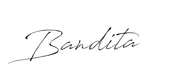 Make a beautiful signature design for name Bandita. With this signature (Antro_Vectra) style, you can create a handwritten signature for free. Bandita signature style 6 images and pictures png