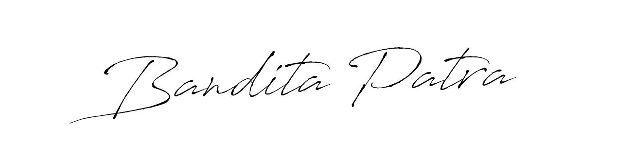 How to make Bandita Patra name signature. Use Antro_Vectra style for creating short signs online. This is the latest handwritten sign. Bandita Patra signature style 6 images and pictures png