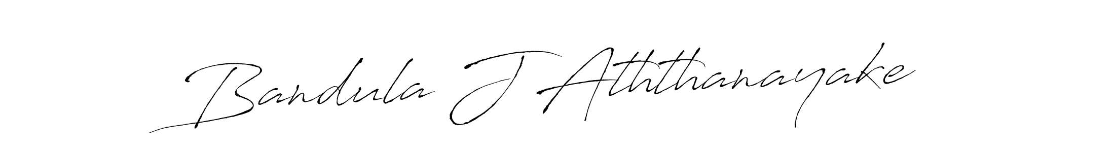 Design your own signature with our free online signature maker. With this signature software, you can create a handwritten (Antro_Vectra) signature for name Bandula J Aththanayake. Bandula J Aththanayake signature style 6 images and pictures png