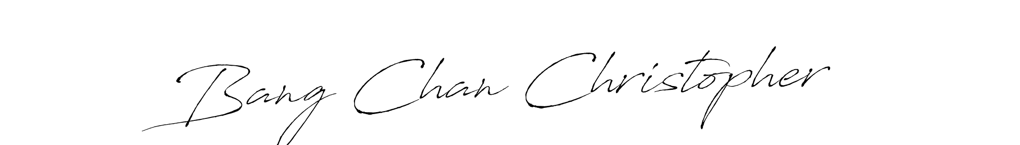 Bang Chan Christopher stylish signature style. Best Handwritten Sign (Antro_Vectra) for my name. Handwritten Signature Collection Ideas for my name Bang Chan Christopher. Bang Chan Christopher signature style 6 images and pictures png