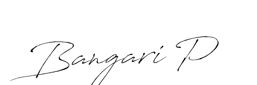 Create a beautiful signature design for name Bangari P. With this signature (Antro_Vectra) fonts, you can make a handwritten signature for free. Bangari P signature style 6 images and pictures png