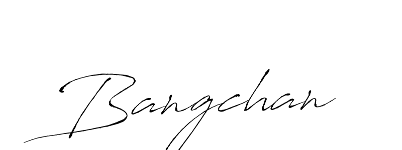 Make a beautiful signature design for name Bangchan. With this signature (Antro_Vectra) style, you can create a handwritten signature for free. Bangchan signature style 6 images and pictures png