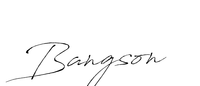 The best way (Antro_Vectra) to make a short signature is to pick only two or three words in your name. The name Bangson include a total of six letters. For converting this name. Bangson signature style 6 images and pictures png