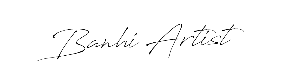 if you are searching for the best signature style for your name Banhi Artist. so please give up your signature search. here we have designed multiple signature styles  using Antro_Vectra. Banhi Artist signature style 6 images and pictures png